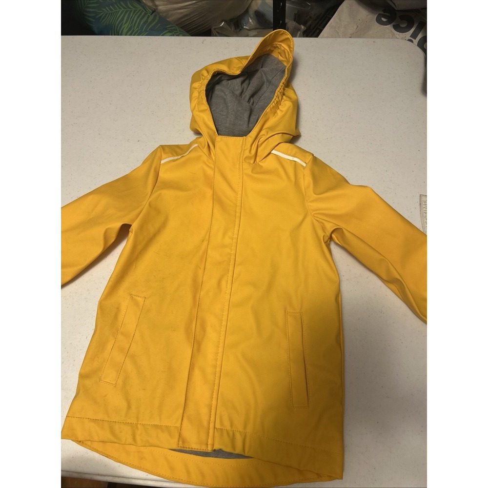 Cat Jack Toddler Rain Jacket Size 3T Yellow Hooded Waterproof